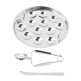Maxbell Escargot Plate Set Sturdy Seafood Footed Plate for Kitchen Restaurant Baking