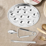 Maxbell Escargot Plate Set Sturdy Seafood Footed Plate for Kitchen Restaurant Baking