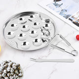 Maxbell Escargot Plate Set Sturdy Seafood Footed Plate for Kitchen Restaurant Baking