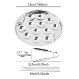 Maxbell Escargot Plate Set Sturdy Seafood Footed Plate for Kitchen Restaurant Baking