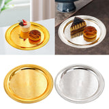 Maxbell Aluminum Alloy Plate Dish Serving Platter for Kitchen Home Gold