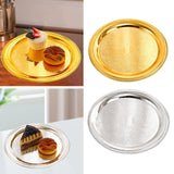Maxbell Aluminum Alloy Plate Dish Serving Platter for Kitchen Home Gold