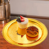 Maxbell Aluminum Alloy Plate Dish Serving Platter for Kitchen Home Gold