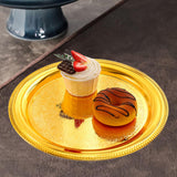 Maxbell Aluminum Alloy Plate Dish Serving Platter for Kitchen Home Gold