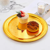 Maxbell Aluminum Alloy Plate Dish Serving Platter for Kitchen Home Gold
