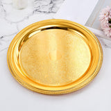 Maxbell Aluminum Alloy Plate Dish Serving Platter for Kitchen Home Gold