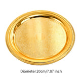Maxbell Aluminum Alloy Plate Dish Serving Platter for Kitchen Home Gold