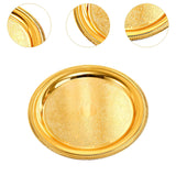 Maxbell Aluminum Alloy Plate Dish Serving Platter for Kitchen Home Gold