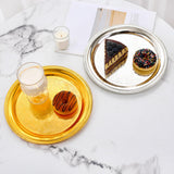 Maxbell Aluminum Alloy Plate Dish Serving Platter for Kitchen Home Gold