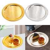 Maxbell Aluminum Alloy Plate Dish Serving Platter for Kitchen Home Gold
