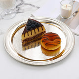 Maxbell Aluminum Alloy Plate Dish Serving Platter for Kitchen Home Silver