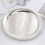 Maxbell Aluminum Alloy Plate Dish Serving Platter for Kitchen Home Silver