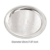 Maxbell Aluminum Alloy Plate Dish Serving Platter for Kitchen Home Silver
