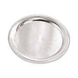 Maxbell Aluminum Alloy Plate Dish Serving Platter for Kitchen Home Silver