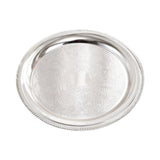 Maxbell Aluminum Alloy Plate Dish Serving Platter for Kitchen Home Silver