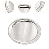 Maxbell Aluminum Alloy Plate Dish Serving Platter for Kitchen Home Silver