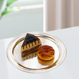 Maxbell Aluminum Alloy Plate Dish Serving Platter for Kitchen Home Silver