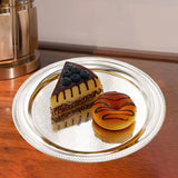 Maxbell Aluminum Alloy Plate Dish Serving Platter for Kitchen Home Silver
