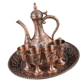 Maxbell Wine Pot Kit European Tea Set for Dining Room Wedding Gift Ornaments Red Bronze
