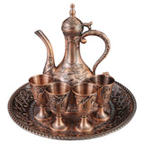 Maxbell Wine Pot Kit European Tea Set for Dining Room Wedding Gift Ornaments Red Bronze