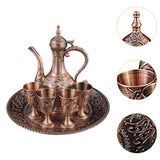 Maxbell Wine Pot Kit European Tea Set for Dining Room Wedding Gift Ornaments Red Bronze