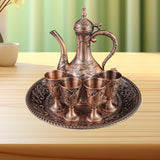 Maxbell Wine Pot Kit European Tea Set for Dining Room Wedding Gift Ornaments Red Bronze