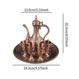 Maxbell Wine Pot Kit European Tea Set for Dining Room Wedding Gift Ornaments Red Bronze