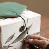 Maxbell Handheld Gift Box Embroidery Biscuit Gift Box for Birthday Festival Presents khaki