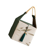 Maxbell Handheld Gift Box Embroidery Biscuit Gift Box for Birthday Festival Presents khaki