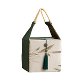 Maxbell Handheld Gift Box Embroidery Biscuit Gift Box for Birthday Festival Presents khaki