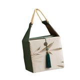 Maxbell Handheld Gift Box Embroidery Biscuit Gift Box for Birthday Festival Presents khaki