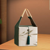 Maxbell Handheld Gift Box Embroidery Biscuit Gift Box for Birthday Festival Presents khaki