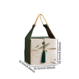 Maxbell Handheld Gift Box Embroidery Biscuit Gift Box for Birthday Festival Presents khaki