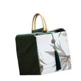 Maxbell Handheld Gift Box Embroidery Biscuit Gift Box for Birthday Festival Presents light gray