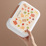 Maxbell Lunch Box Cartoon Easy Carrying Reusable Bento Box for Office Hiking Kitchen