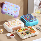 Maxbell Lunch Box Cartoon Easy Carrying Reusable Bento Box for Office Hiking Kitchen