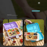 Maxbell Lunch Box Cartoon Easy Carrying Reusable Bento Box for Office Hiking Kitchen
