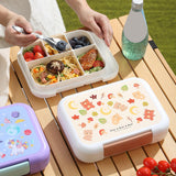 Maxbell Lunch Box Cartoon Easy Carrying Reusable Bento Box for Office Hiking Kitchen