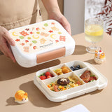 Maxbell Lunch Box Cartoon Easy Carrying Reusable Bento Box for Office Hiking Kitchen