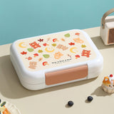 Maxbell Lunch Box Cartoon Easy Carrying Reusable Bento Box for Office Hiking Kitchen