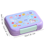 Maxbell Lunch Box Cartoon Easy Carrying Reusable Bento Box for Office Hiking Kitchen