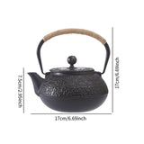 Maxbell Cast Iron Teapot 0.9L Japanese Loose Leaf Tea Pot for Teahouse Indoor Hiking