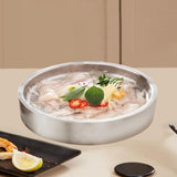 Maxbell Stainless Steel Chilled Serving Tray Platter Chilled Tray for Sushi argent