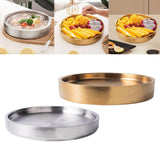Maxbell Stainless Steel Chilled Serving Tray Platter Chilled Tray for Sushi argent