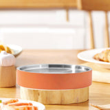 Maxbell Stainless Steel Chilled Serving Tray Platter Seafood Serving Dish for Fruits Orange S