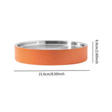 Maxbell Stainless Steel Chilled Serving Tray Platter Seafood Serving Dish for Fruits Orange S