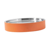 Maxbell Stainless Steel Chilled Serving Tray Platter Seafood Serving Dish for Fruits Orange S