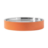 Maxbell Stainless Steel Chilled Serving Tray Platter Seafood Serving Dish for Fruits Orange S