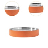 Maxbell Stainless Steel Chilled Serving Tray Platter Seafood Serving Dish for Fruits Orange S