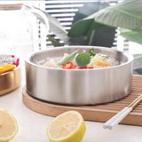 Maxbell Stainless Steel Chilled Serving Tray Platter Seafood Serving Dish for Fruits Orange S